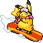 Snowboarding Pikachu